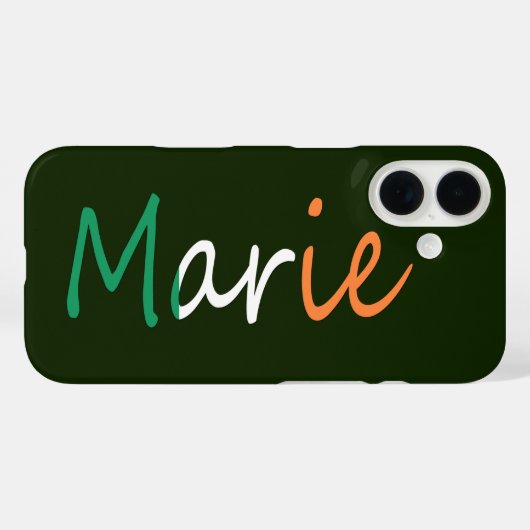 アイルランド国旗iphcntに上書きされたすべての名前 Case-Mate iPhoneケース (裏面 (横))