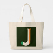 アイルランド国旗jtcntにオーバーレイされたJモノグラム ラージトートバッグ (裏面)
