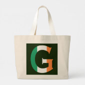 アイルランド国旗jttにオーバーレイされたGモノグラム ラージトートバッグ (裏面)