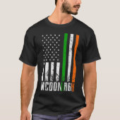 アイルランド国旗MCDONAHファミリーアメリカ国旗 Tシャツ (正面)