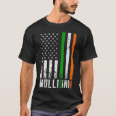 アイルランド国旗MULLIGANファミリーアメリカ国旗 Tシャツ (正面)