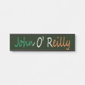 アイルランド国旗Npcntに上書きされた任意の名前 サインプレート (正面)