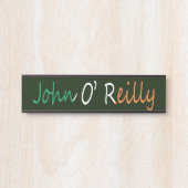 アイルランド国旗Npcntに上書きされた任意の名前 サインプレート (正面)