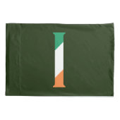 アイルランド国旗pccntにオーバーレイされたIモノグラム 枕カバー (裏面)