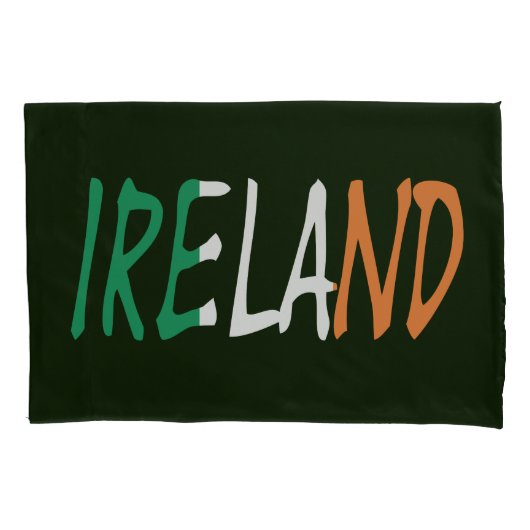 アイルランド国旗pccntに覆われたアイルランド 枕カバー (正面)