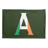 アイルランド国旗pccntに覆われたモノグラム 枕カバー (裏面)