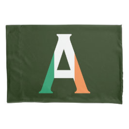 アイルランド国旗pccntに覆われたモノグラム 枕カバー