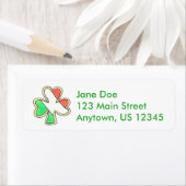 アイルランド国旗Shamrock聖パトリックの日砂糖クッキー ラベル (インサイチュ)