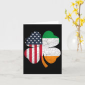 アイルランド国旗St patricks dayG カード (黄色い花)