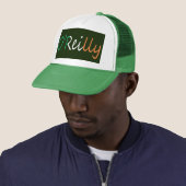 アイルランド国旗Thcn Trucker Hatにオーバーレイされた任意の名前 キャップ (インサイチュ)