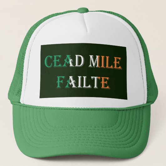 アイルランド国旗thcntのCead Mile Failte キャップ (正面)