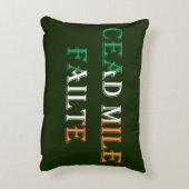 アイルランド国旗tpcntのCead Mile Failte アクセントクッション (裏面(縦))