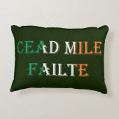 アイルランド国旗tpcntのCead Mile Failte アクセントクッション (裏面)