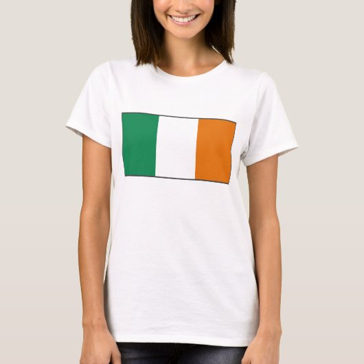 アイルランド国旗x地図Tシャツ Tシャツ (正面)