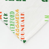 アイルランド地下鉄アート フリースブランケット (角)