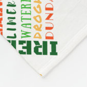 アイルランド地下鉄アート フリースブランケット (角)