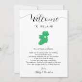 アイルランド地図 ウェディング ウェルカムレター 旅程 (正面)