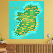 アイルランド地図 キャンバスプリント (インサイチュ (リビング))