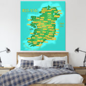 アイルランド地図 キャンバスプリント (インサイチュ (寝室))