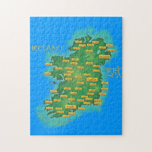 アイルランド地図 ジグソーパズル (縦)
