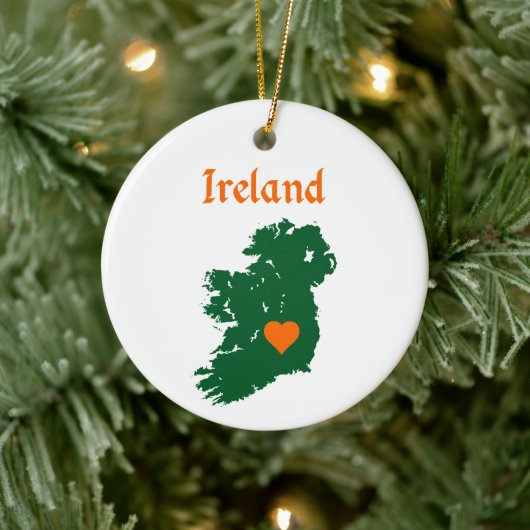 アイルランド地図 セラミックオーナメント (ツリー)