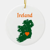 アイルランド地図 セラミックオーナメント (正面)