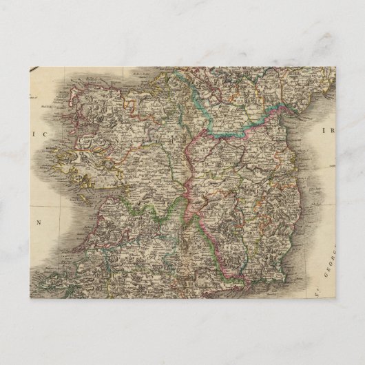 アイルランド地図 ポストカード (正面)