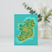 アイルランド地図 ポストカード (スタンド正面)