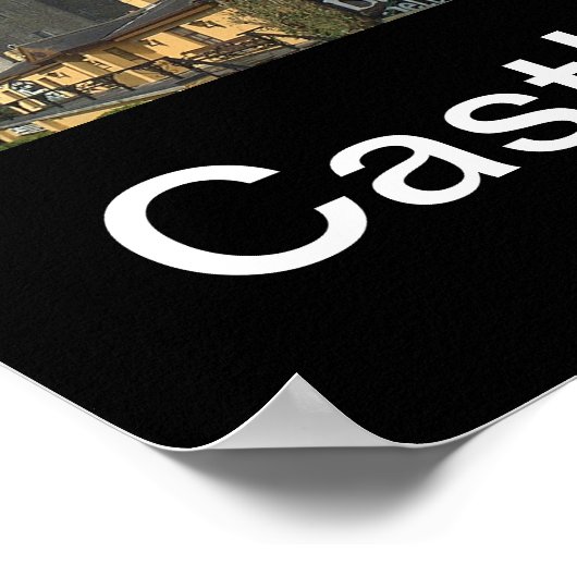 アイルランド城とコテージポスター ポスター (角)