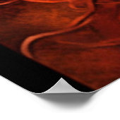 アイルランド女性プロフィール抽象芸術絵を描顔 ポスター (角)