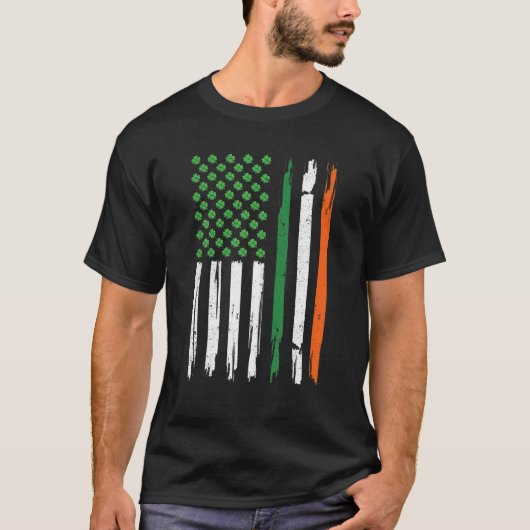 アイルランド州旗アイルランド国旗ハッピーSt patricks Tシャツ (正面)