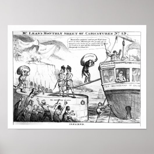 アイルランド州風刺漫画 ポスター (正面)