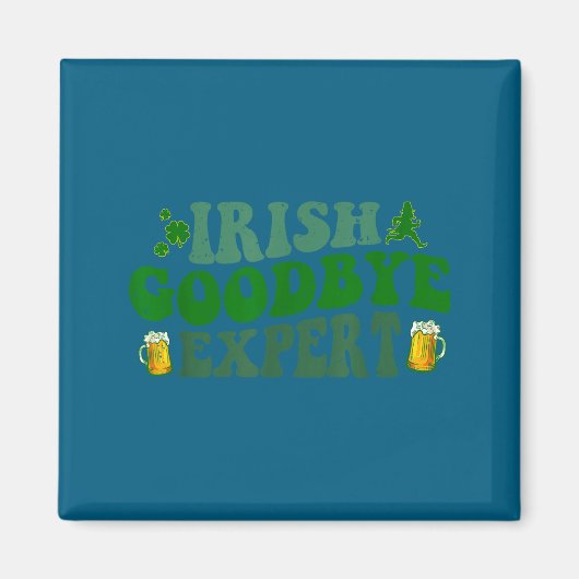 アイルランド式お別れの達人 楽しい聖パトリックの日 面白い マグネット (正面)