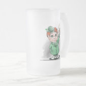 アイルランド応援!霜降りビアマグ フロストグラスビールジョッキ (正面右)