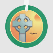 アイルランド恵みクロスパーソナライズされた オーナメント (裏面)