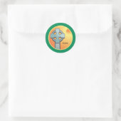 アイルランド恵みクロスパーソナライズされた ラウンドシール (バッグ)