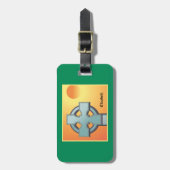 アイルランド恵みクロスパーソナライズされた ラゲッジタグ (正面縦)