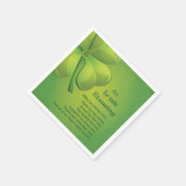 アイルランド恵みグリーンシャームロックセルティック スタンダードカクテルナプキン (角)