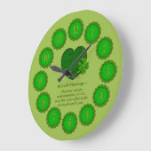 アイルランド恵み – 丸時計 ラージ壁時計 (傾斜)