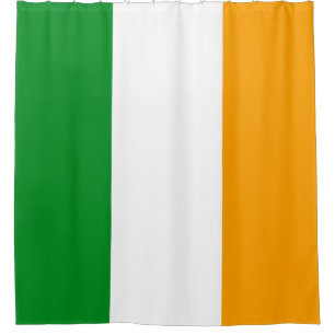 アイルランド愛国的な三色国旗オレンジホワイトグリーン シャワーカーテン