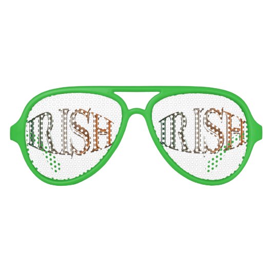 アイルランド愛国者文字国旗 アビエーターサングラス (正面)