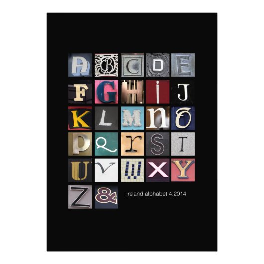 アイルランド文字 フォトプリント            (正面)