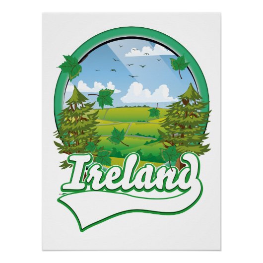 アイルランド旅行のロゴ ポスター (正面)