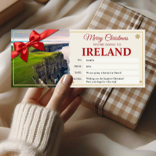 アイルランド旅行クリスマス発表ギフトチケットカード 招待状