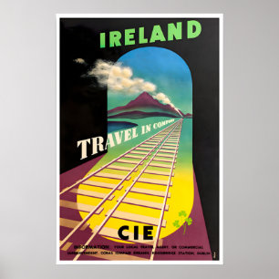 アイルランド旅行ポスター アイルランド美術 CIE鉄道印刷 ポスター