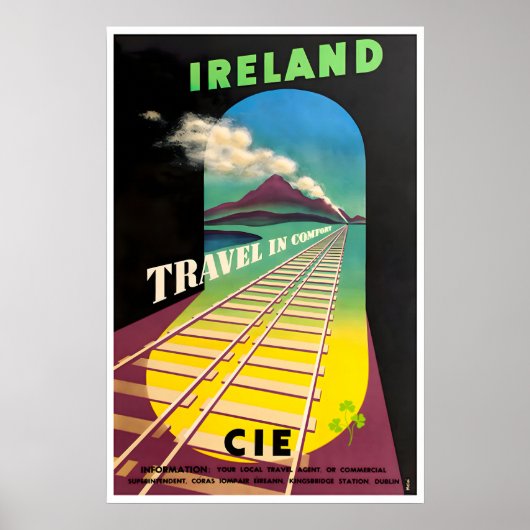 アイルランド旅行ポスター アイルランド美術 CIE鉄道印刷 ポスター (正面)