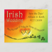 アイルランド日付のポストカ結婚ードを保存 案内ポストカード (正面)