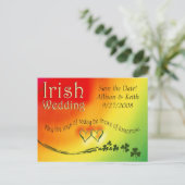 アイルランド日付のポストカ結婚ードを保存 案内ポストカード (スタンド正面)
