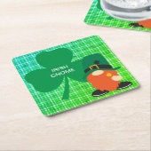 アイルランド格言シャムロックSt patricks スクエアペーパーコースター (アングル)
