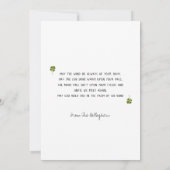 アイルランド格言ポットオブ金ゴールドカスタムセントパトリックの日 シーズンカード (裏面)